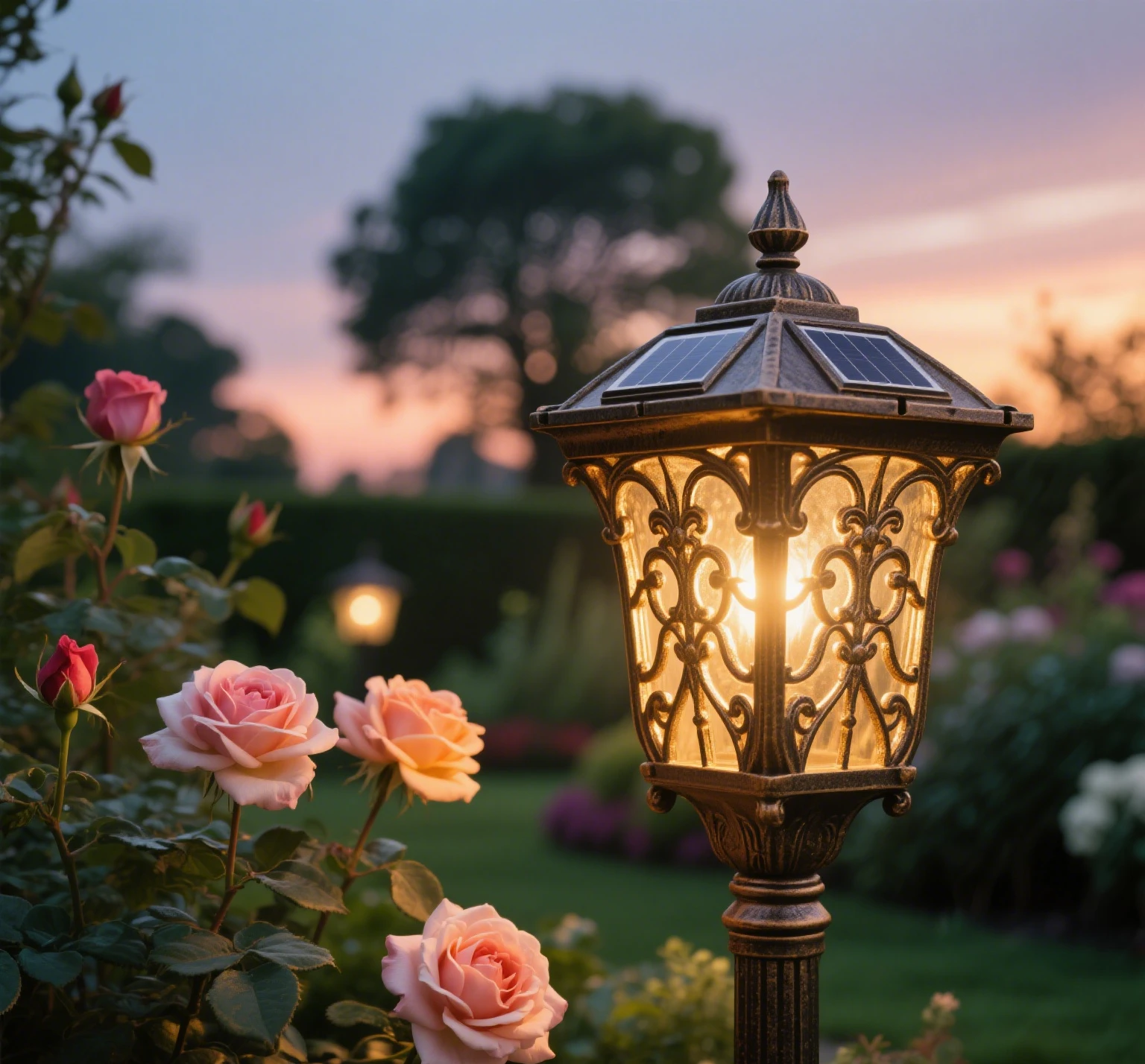 solar lights changing colour