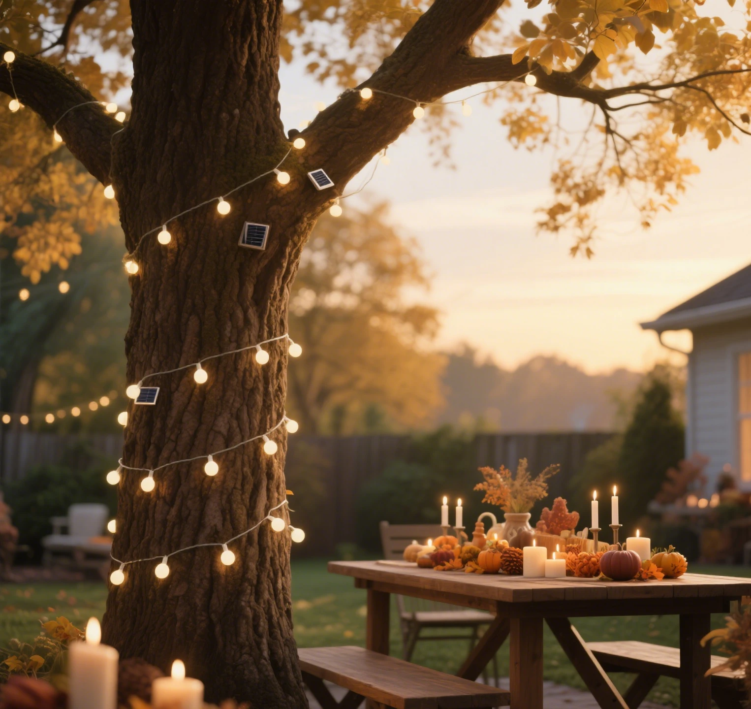 solar powered string lights