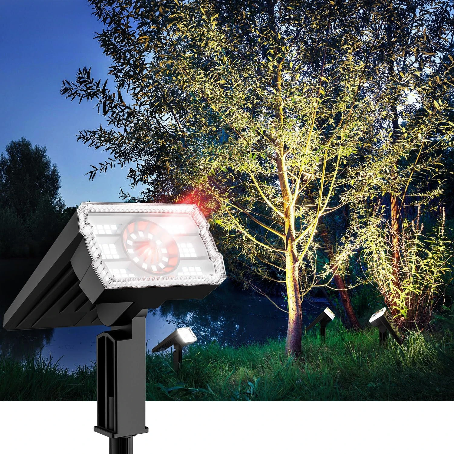 solar powered spotlight outdoor